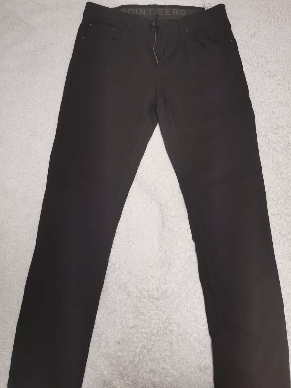 Point Zero Men's Black Straight Fit Pants